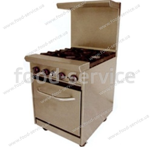 Плита газова 4 конф. з духовкою CustomHeat GR 4-24